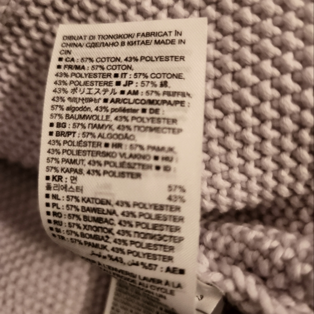 Lilac Rose Cotton Sweet Pretty Cable Knit Sweater Top Size Small - Picture 6 of 11